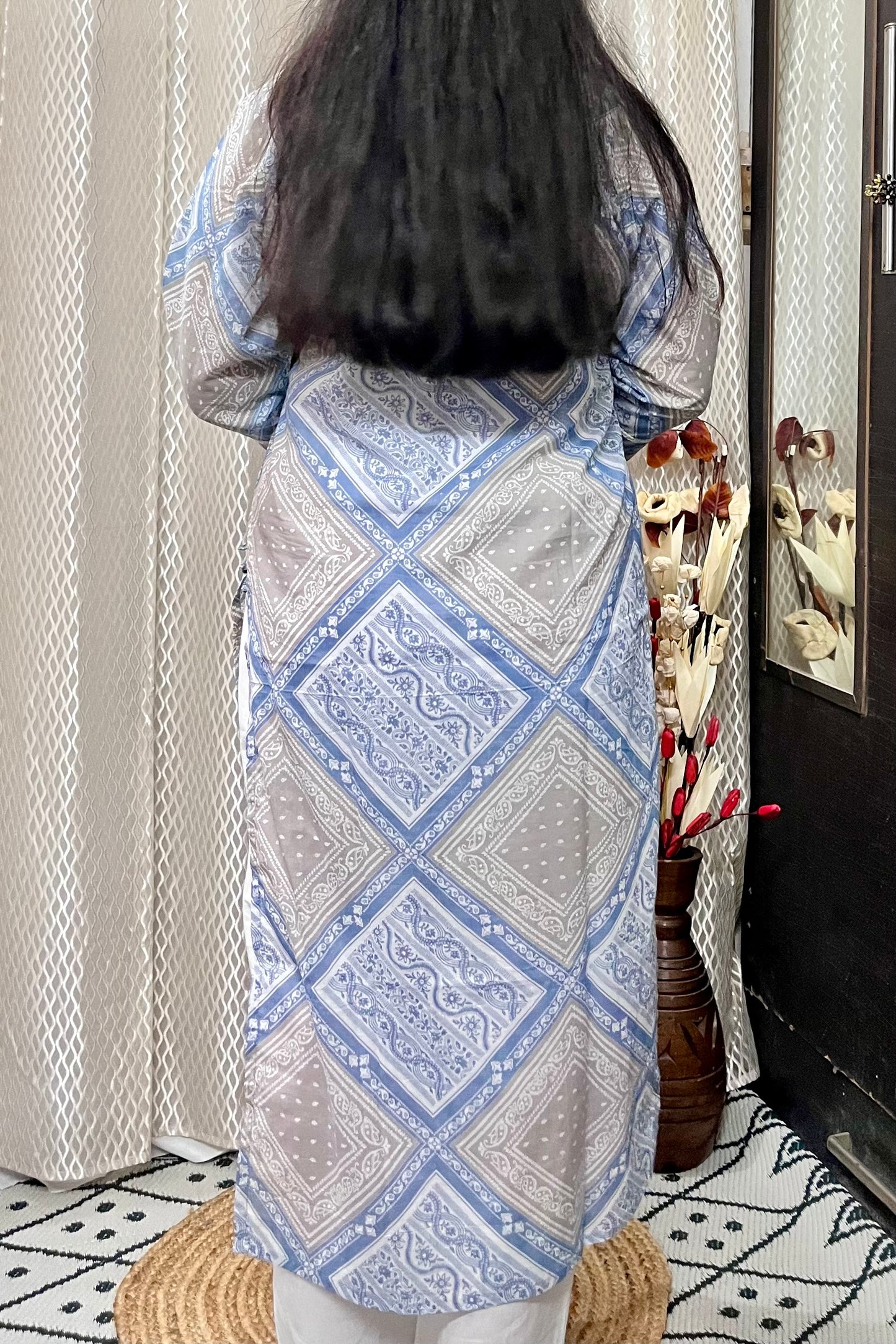 Blue Mulmul Kurta