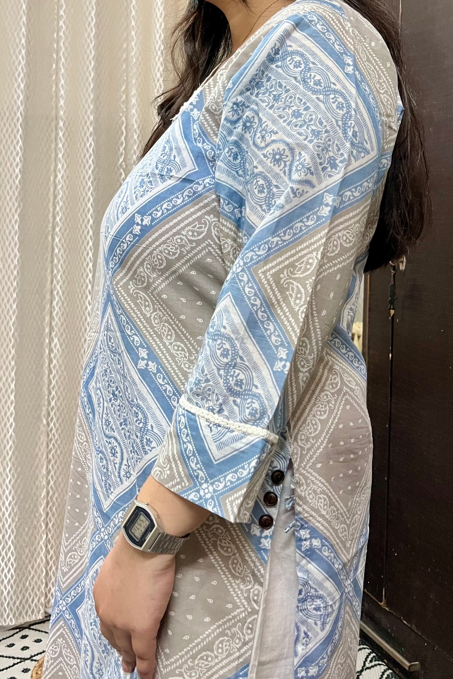 Blue Mulmul Kurta