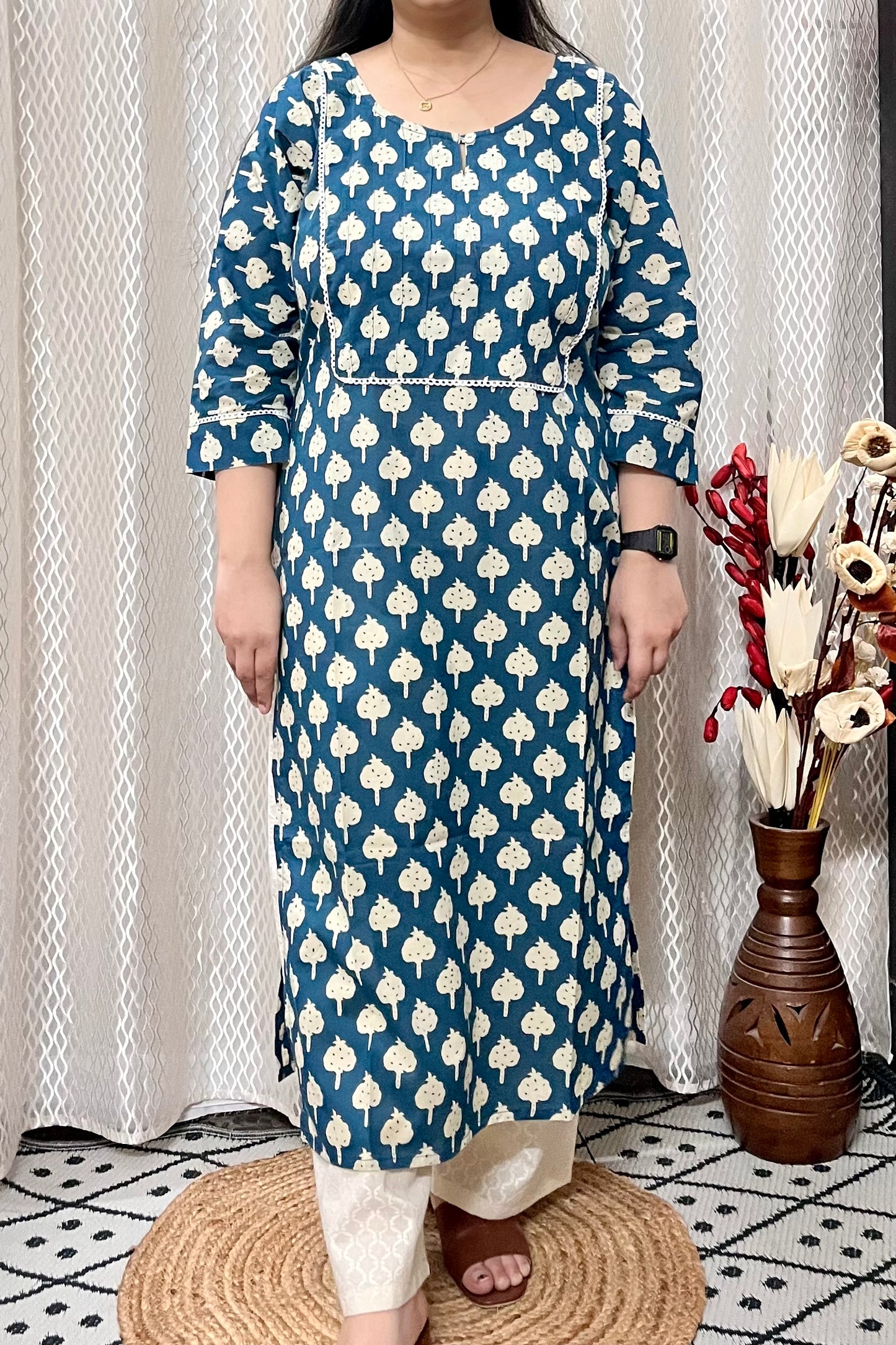 Hara Bhara Ajrakh Kurta