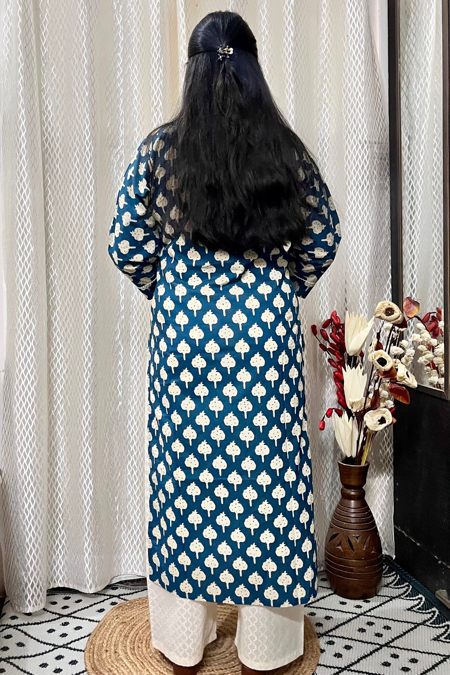 Hara Bhara Ajrakh Kurta