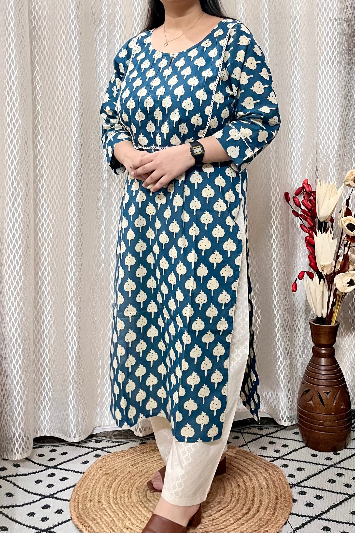 Hara Bhara Ajrakh Kurta