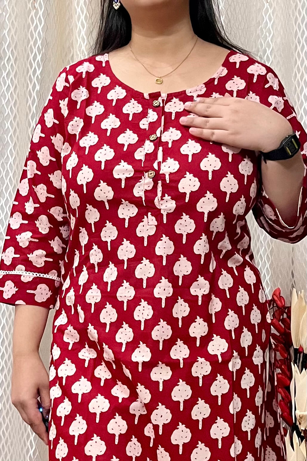 Tamatar Ajrakh Kurta