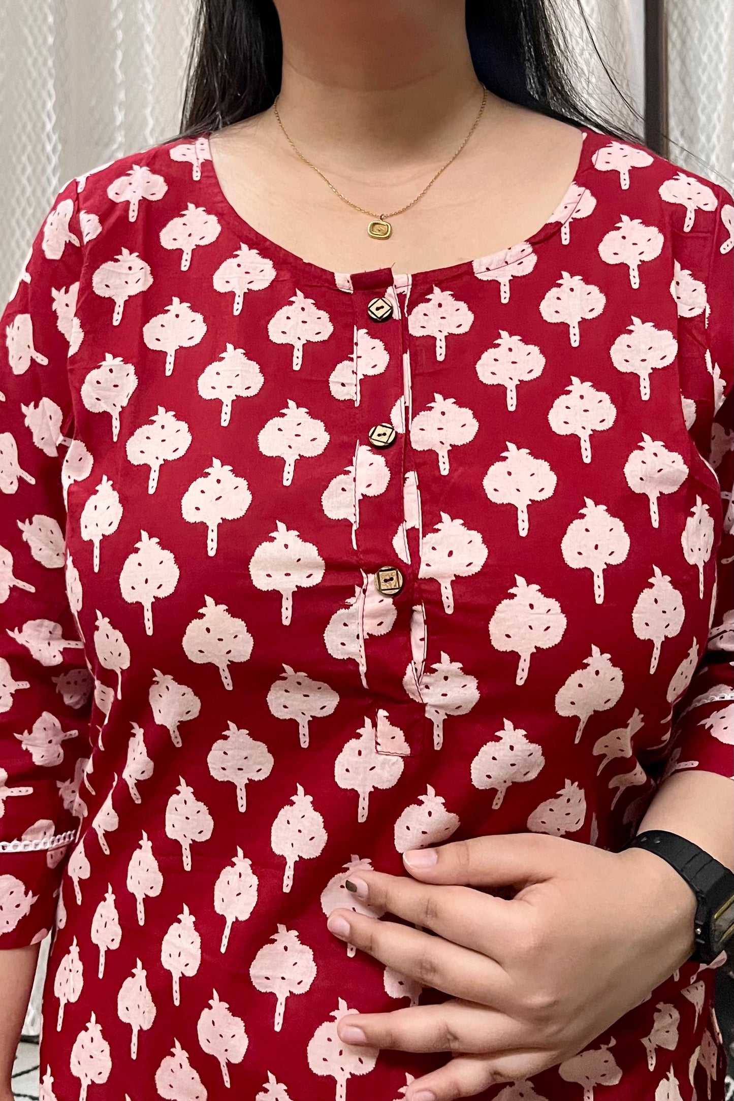 Tamatar Ajrakh Kurta