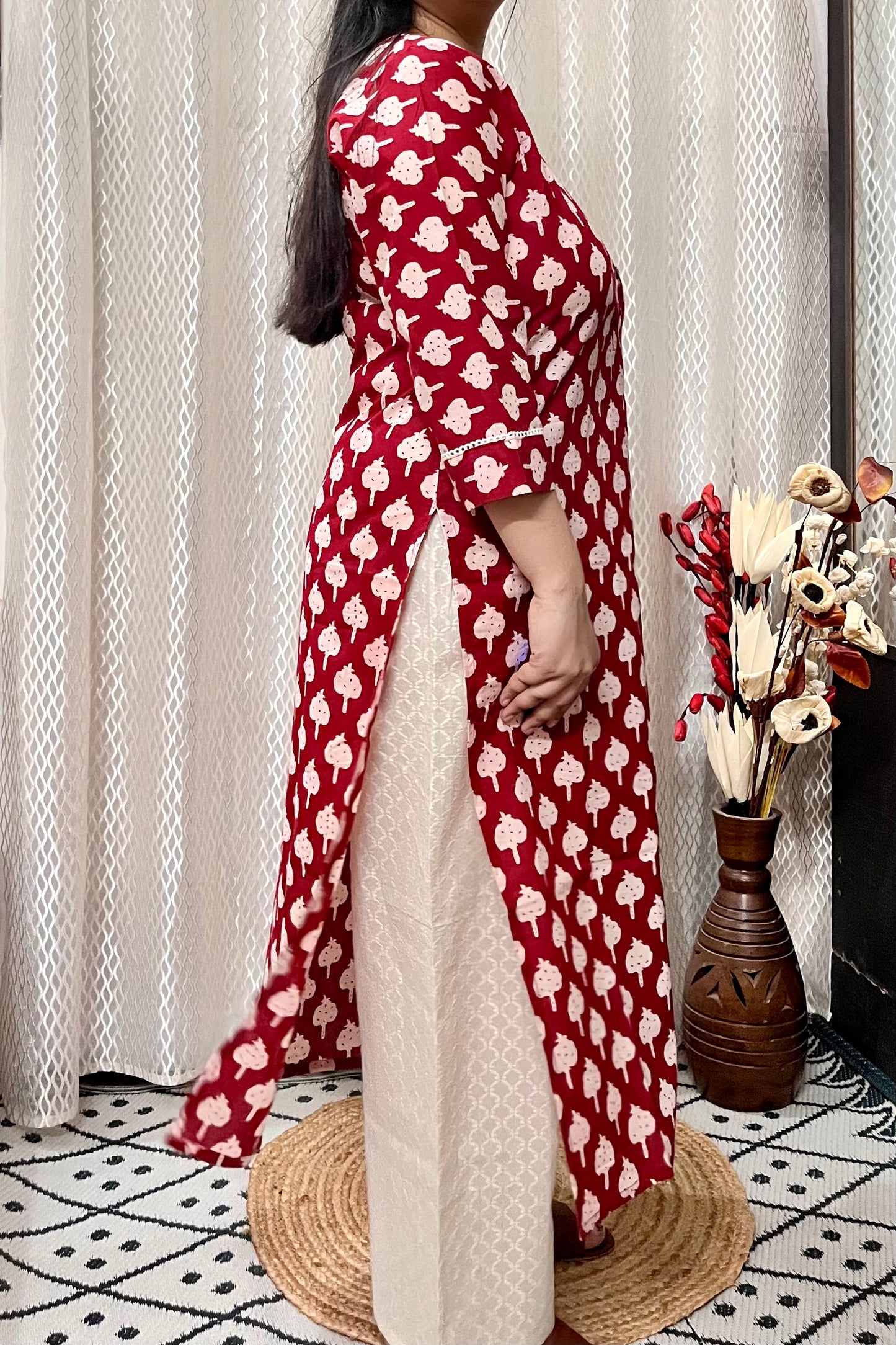 Tamatar Ajrakh Kurta