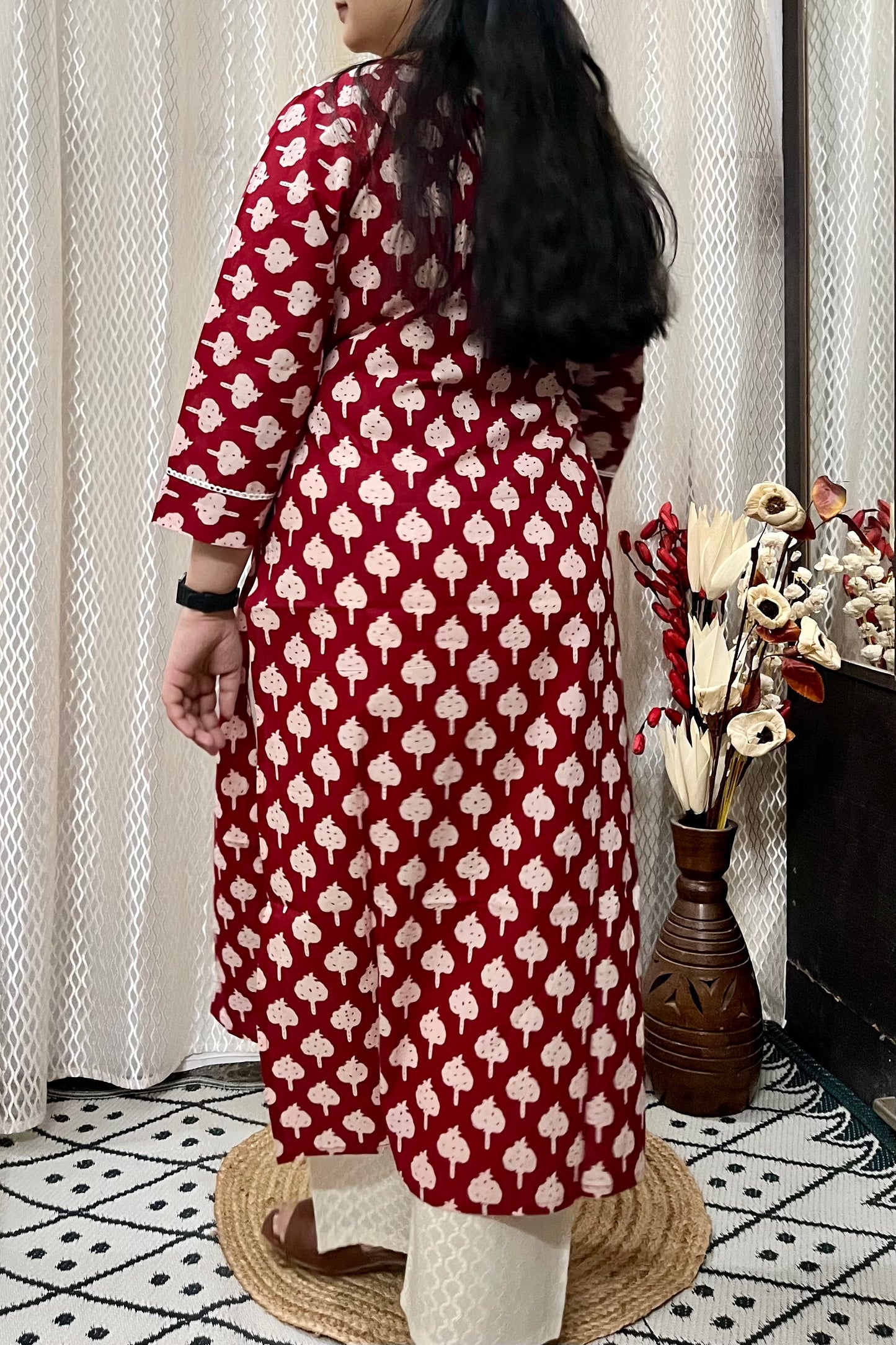 Tamatar Ajrakh Kurta