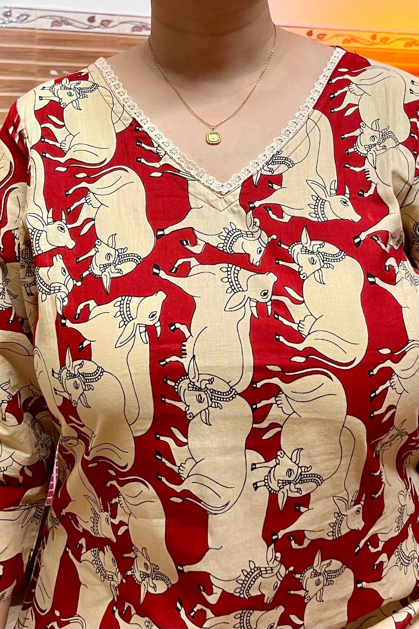 Cow Print Kurta