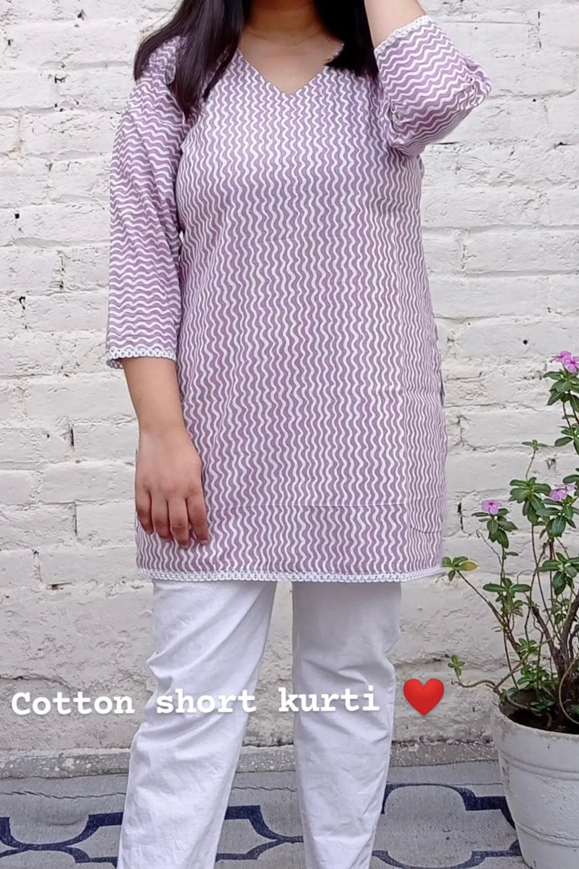 Purple Short Kurti