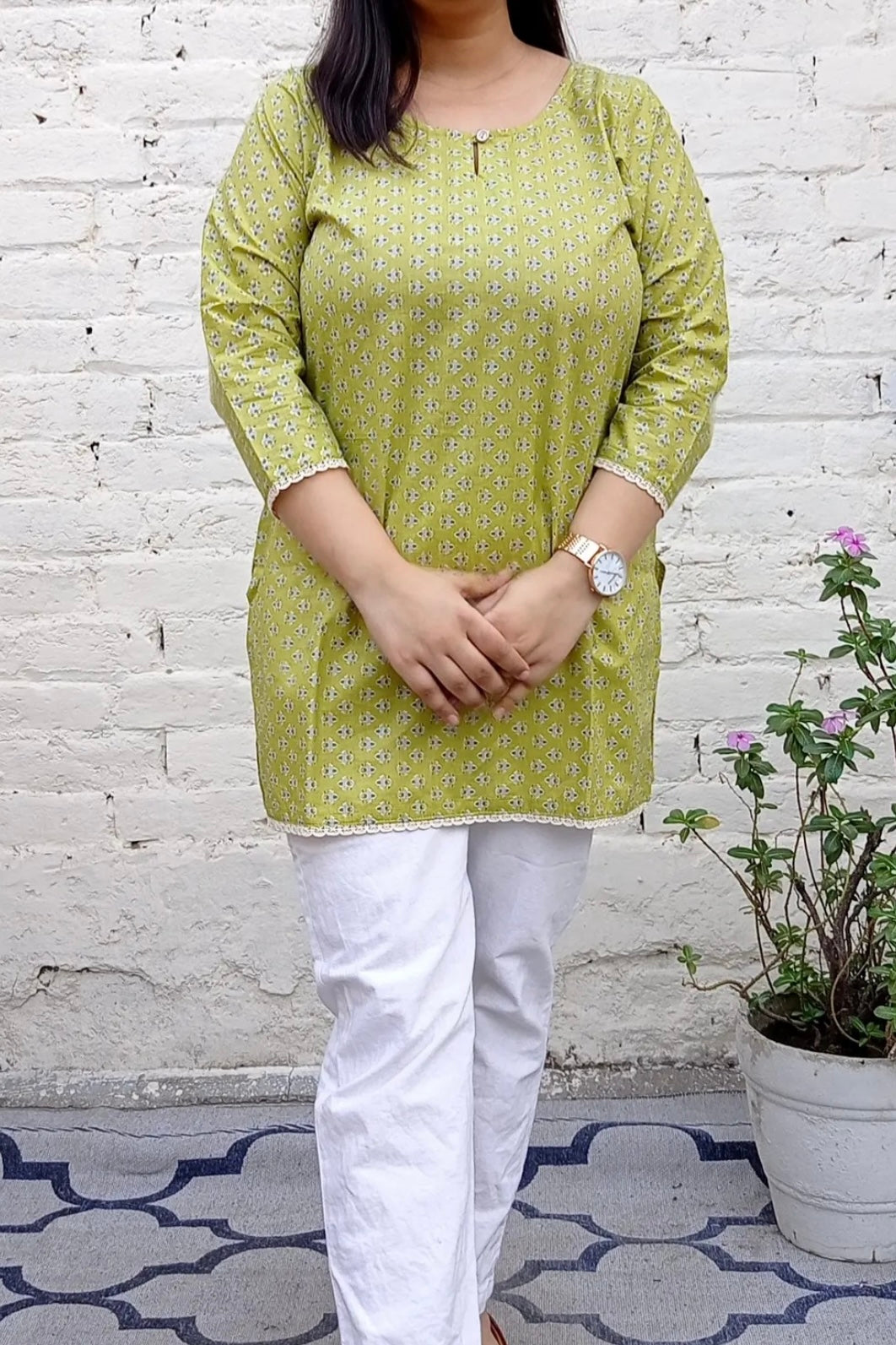 Green Short Kurti