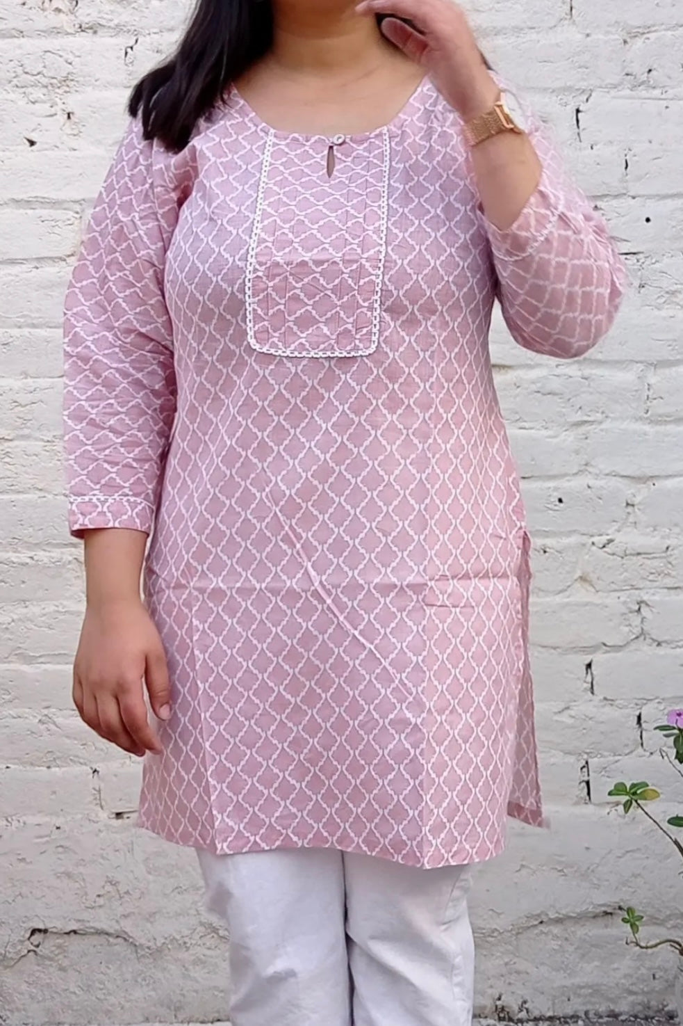 Baby Pink Short kurti