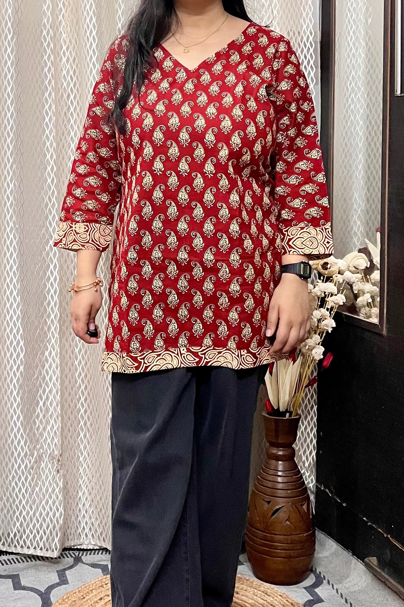 Maroon Short Kurti