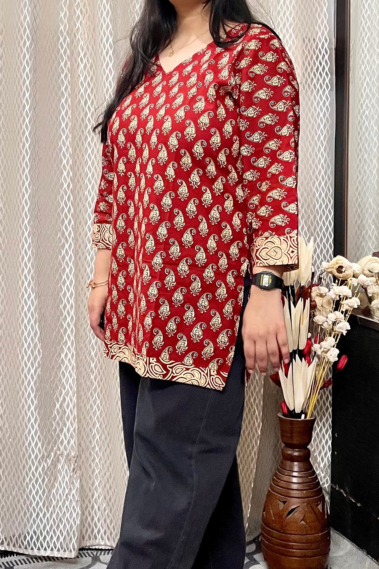 Maroon Short Kurti