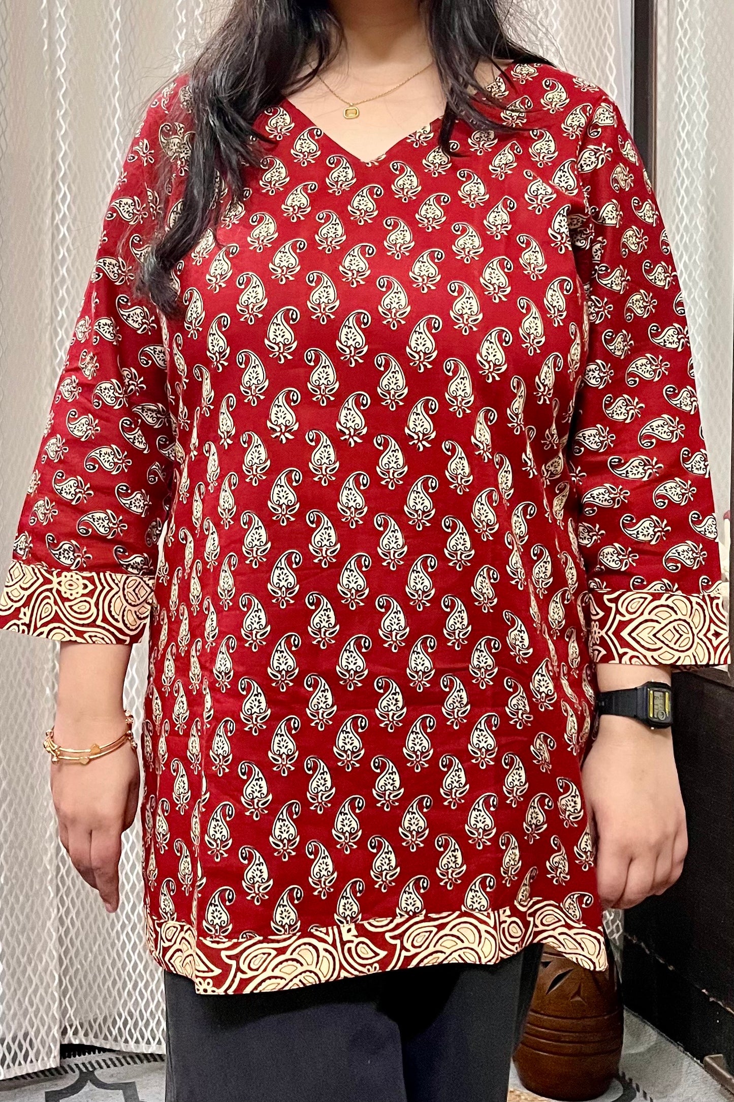 Maroon Short Kurti