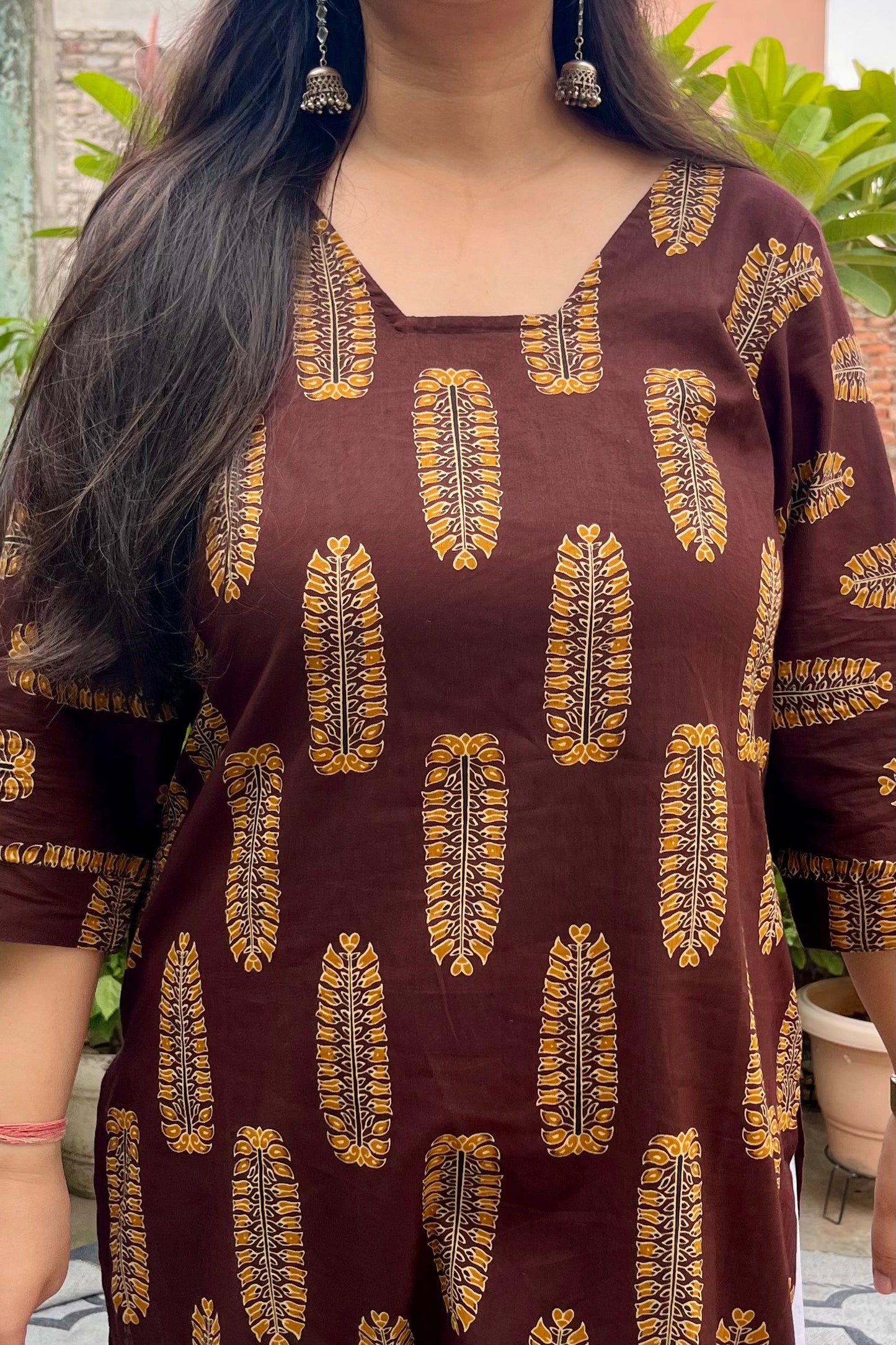 Caramel pure cotton kurta