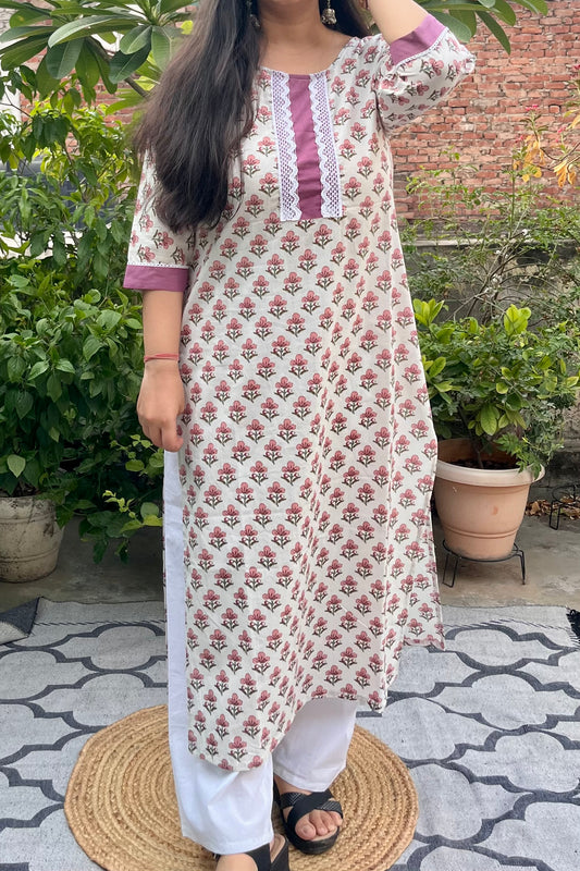 Pearl pure cotton kurta