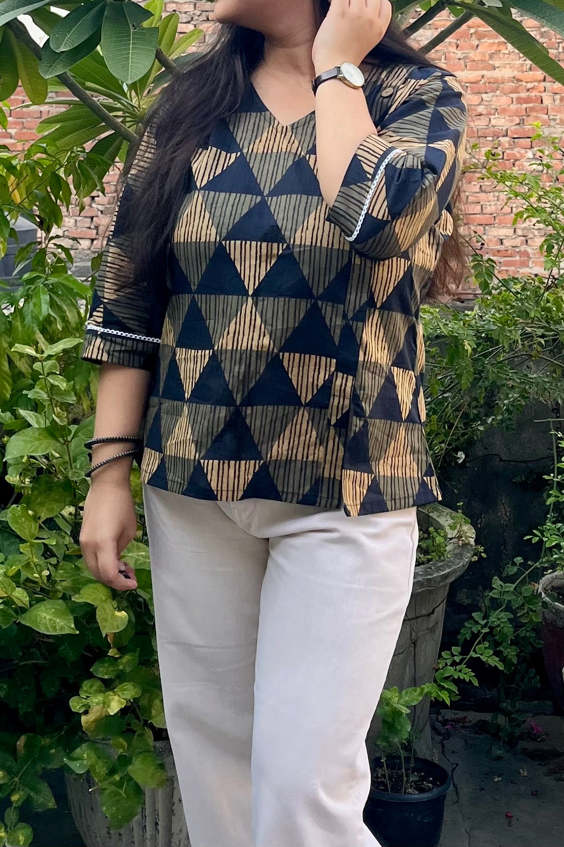Neelkamal geometric cotton top