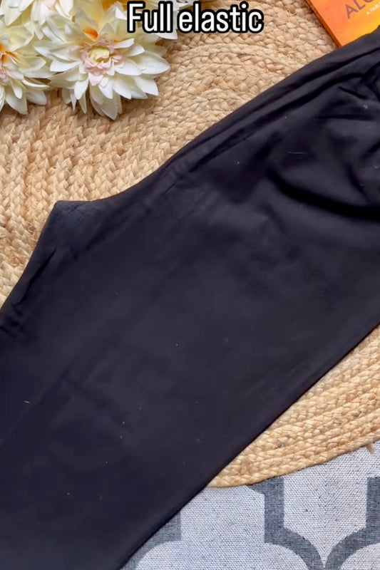 Black Cotton Pant