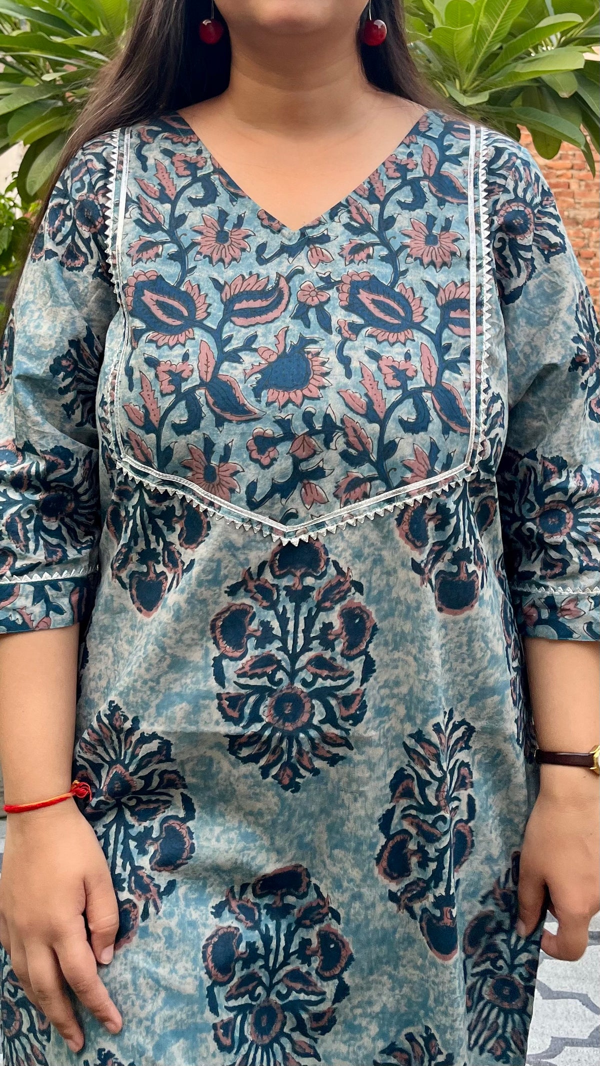 Rangari kurta in pure cotton fabric