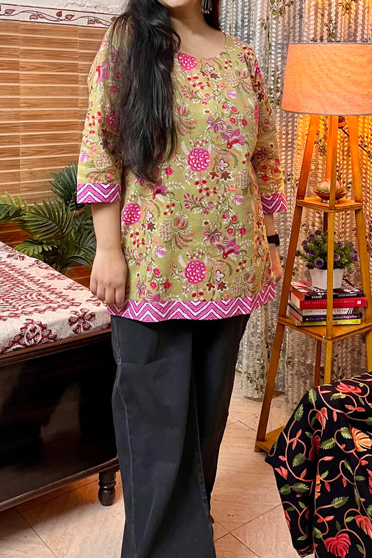 Mint Green Short Kurti