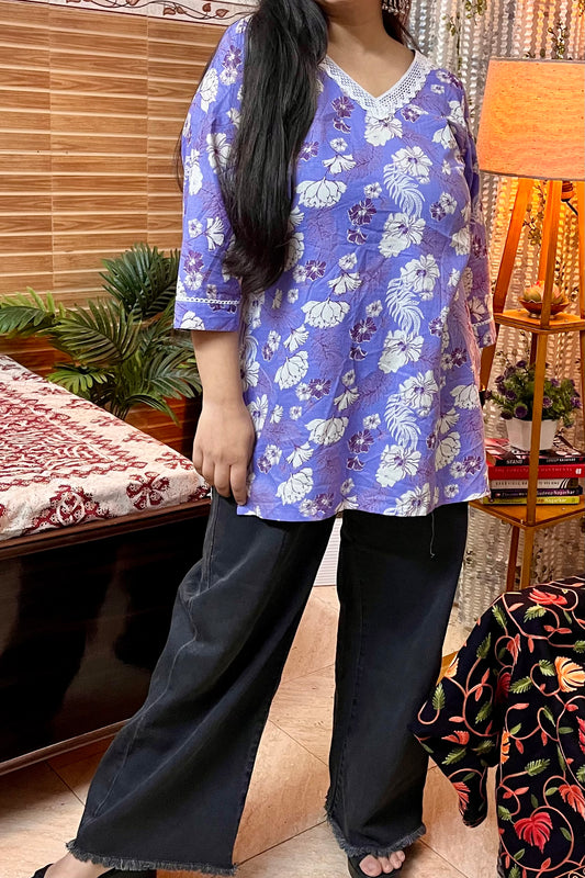 Lavender Short Kurti