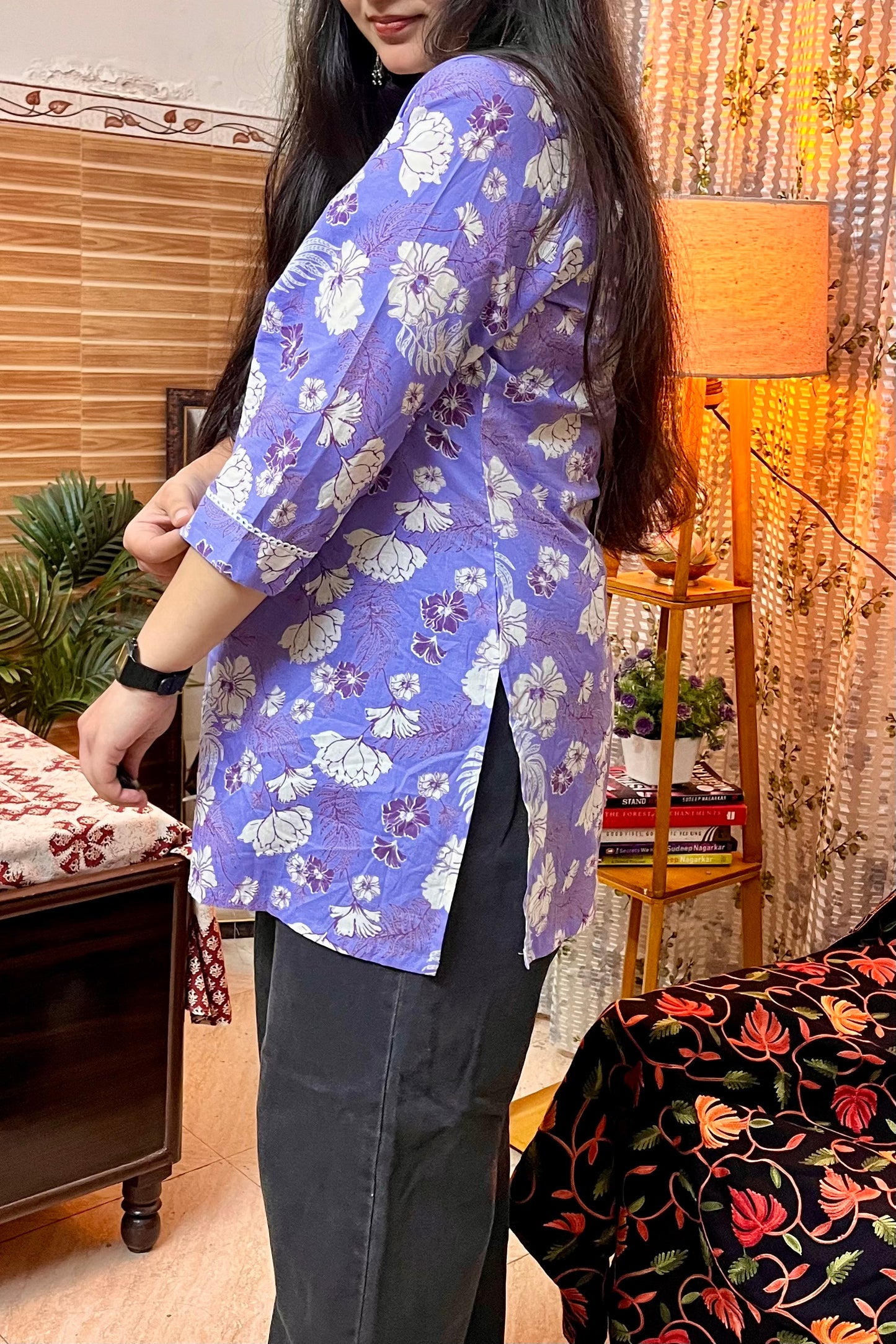 Lavender Short Kurti