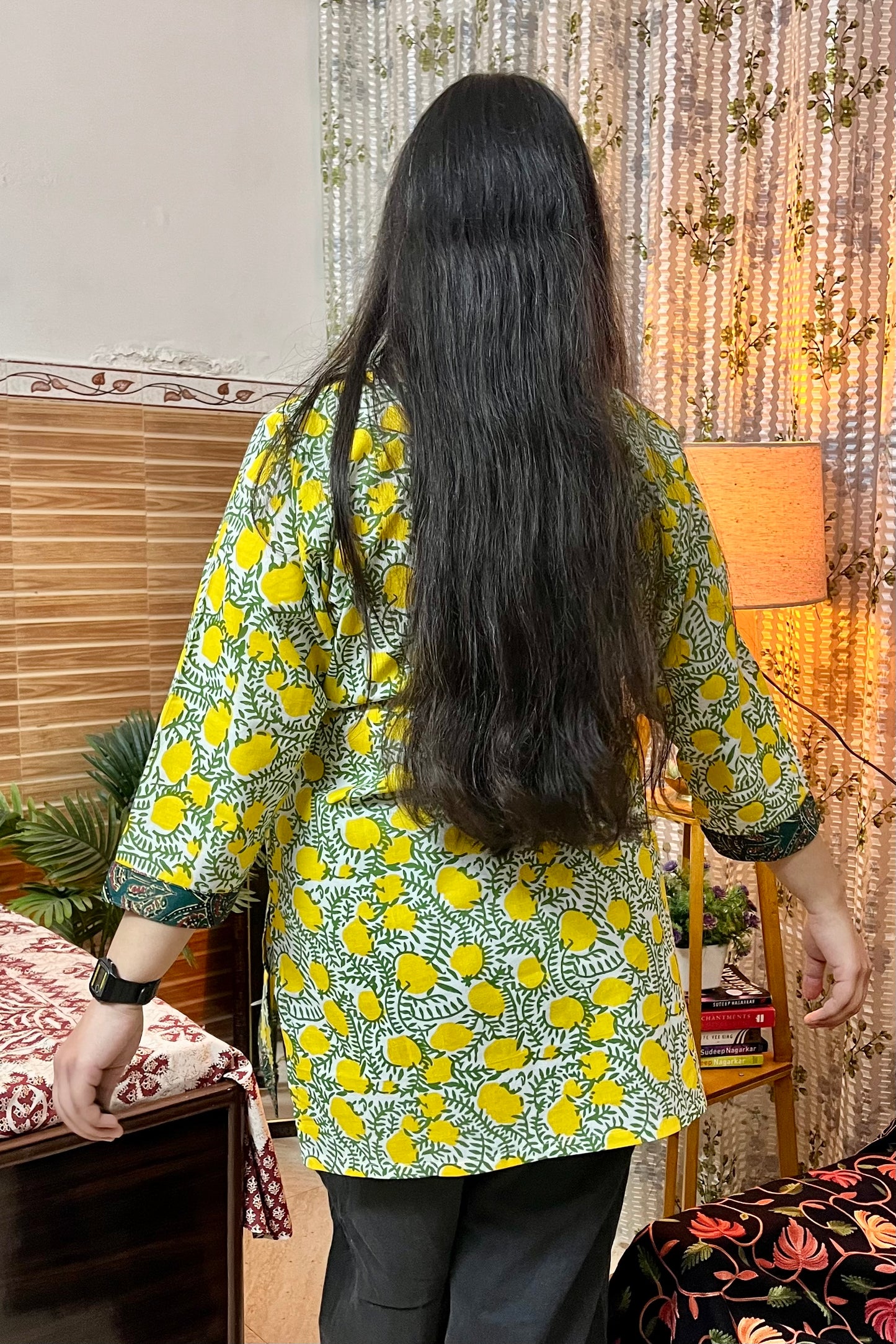 Pure Cotton Lemon Short Kurti