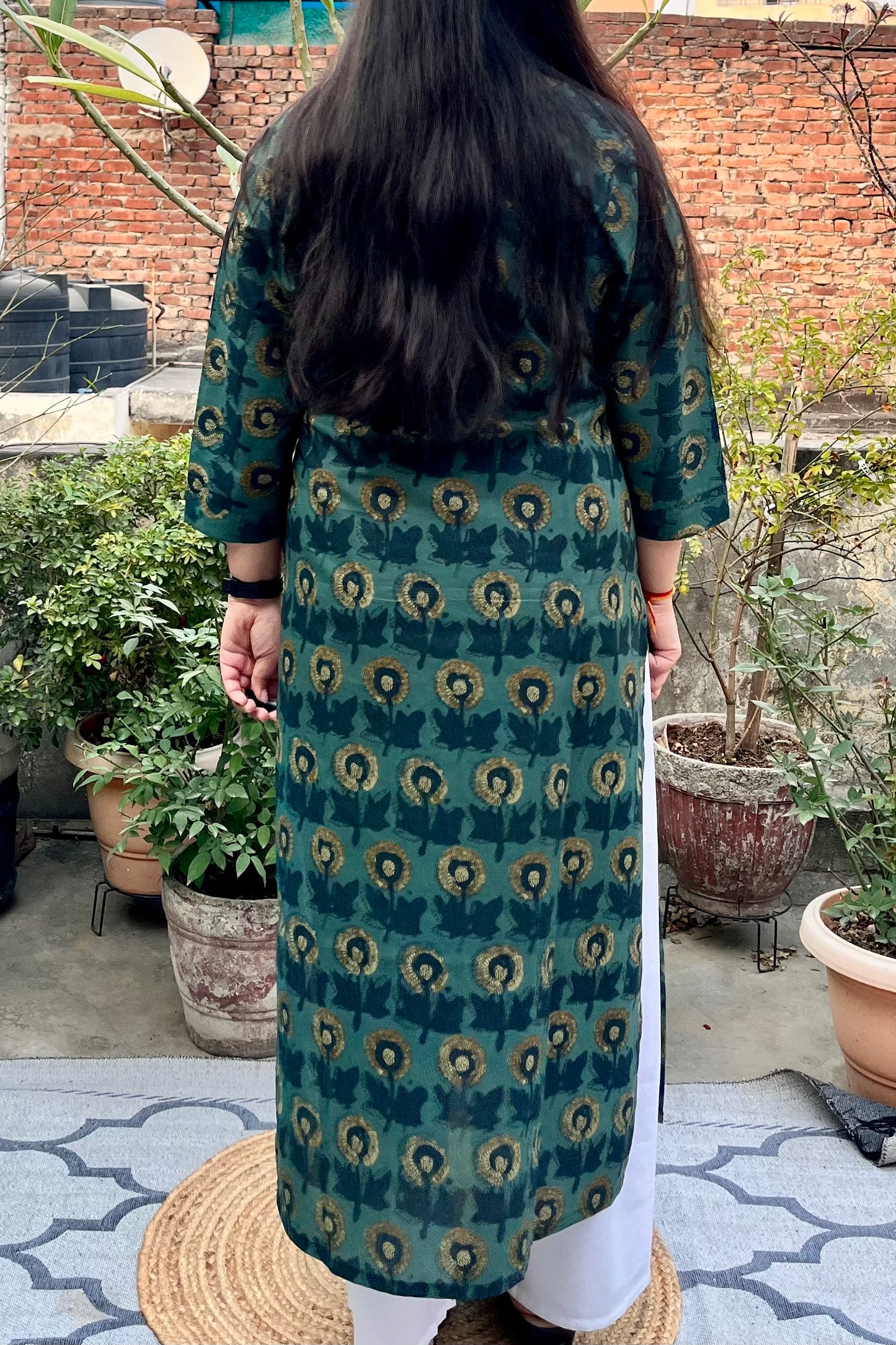 Tulip Kurti In Ajrakh Print