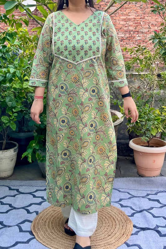 Hariyali Pure cotton Kurti