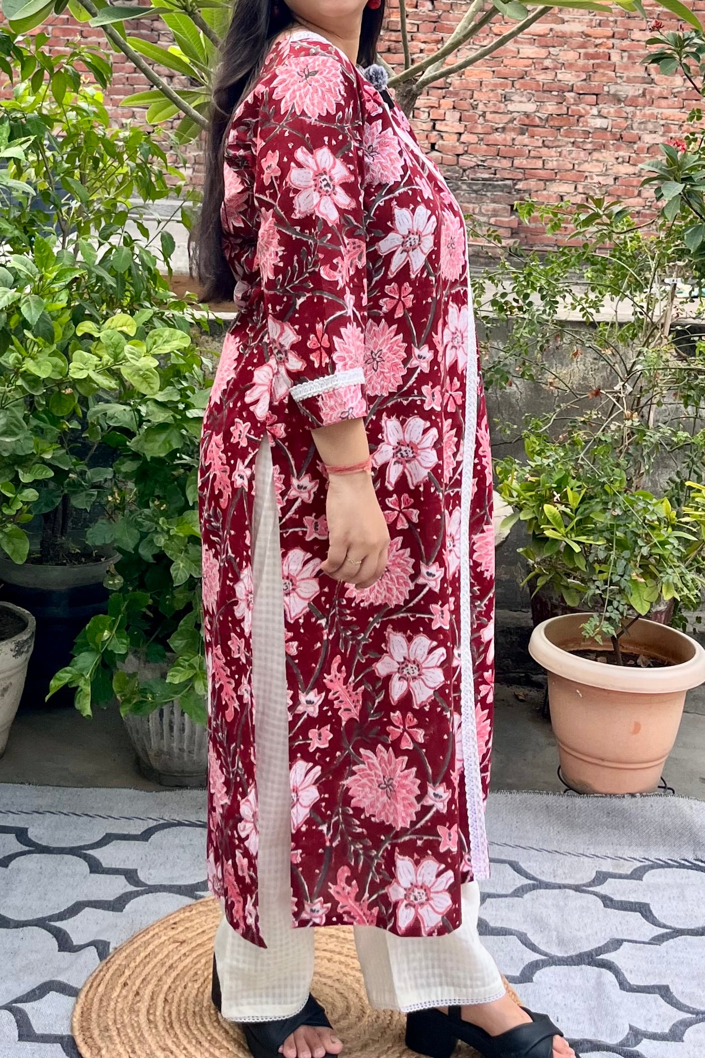 Laalima Angrakha Pure cotton Kurti